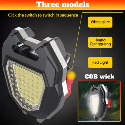 W5144 Rechargeable Camping Outside Hiking COB Light Mini LED Torch Keychain Light Bottle Opener 6 Lighting Modes, Cigarette Lighter  (Black)