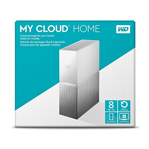 Western Digital My Cloud Home Wdbvxc0080Hwt-Besn 8Tb Network Personal Cloud Attached Storage (White), USB
