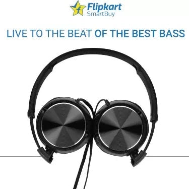 Flipkart SmartBuy Foldable Wired Headphone (EA1BP) (Black, On the Ear)