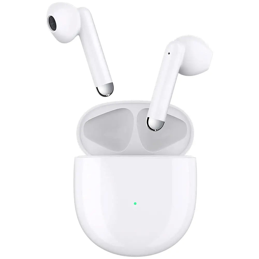 TCL S200 (TWS) Bluetooth Truly Wireless in Ear with mic, Bluetooth 5.0, Echo Noise Cancellation, 23Hrs, Type C- White