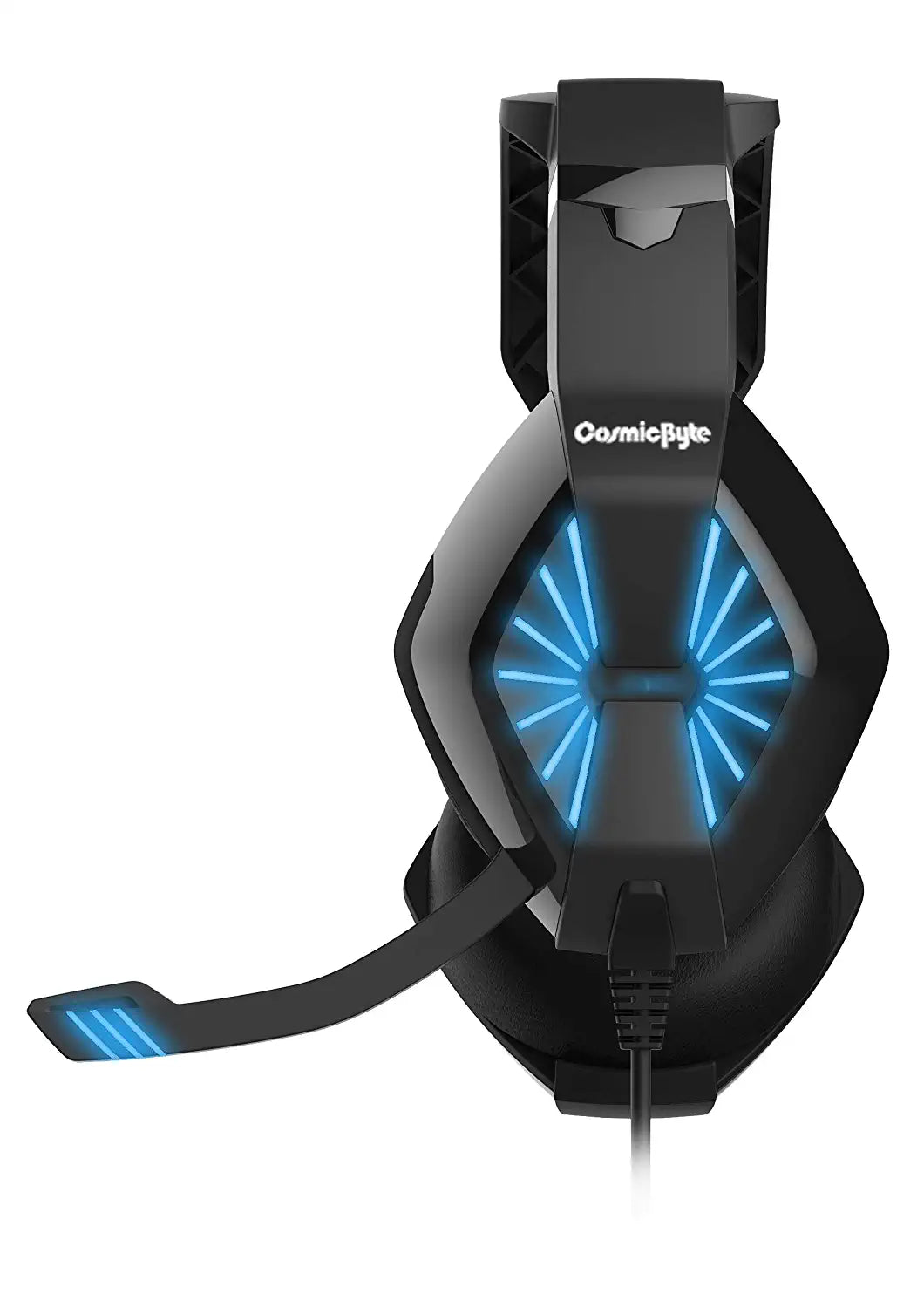 Cosmic Byte Spider Gaming Headphone with Microphone & LED for PC/PS4/Xbox/Mobiles/Tablets (Blue)