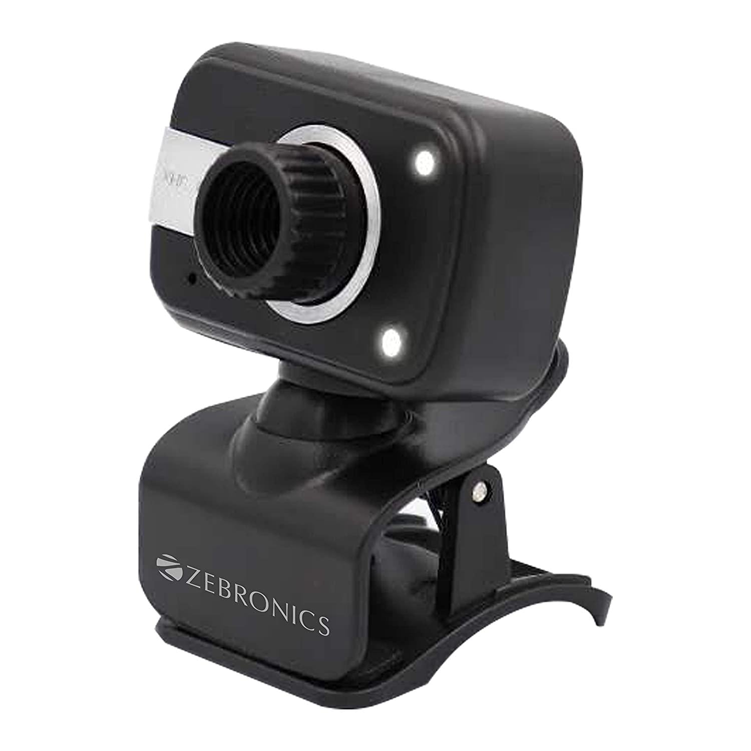 Zebronics Zeb-Crisp Pro Web Camera (HD) with 5P Lens,Built-in Microphone,Auto White Vision,Night Vision and Manual Switch for LED (Black) - onBeli