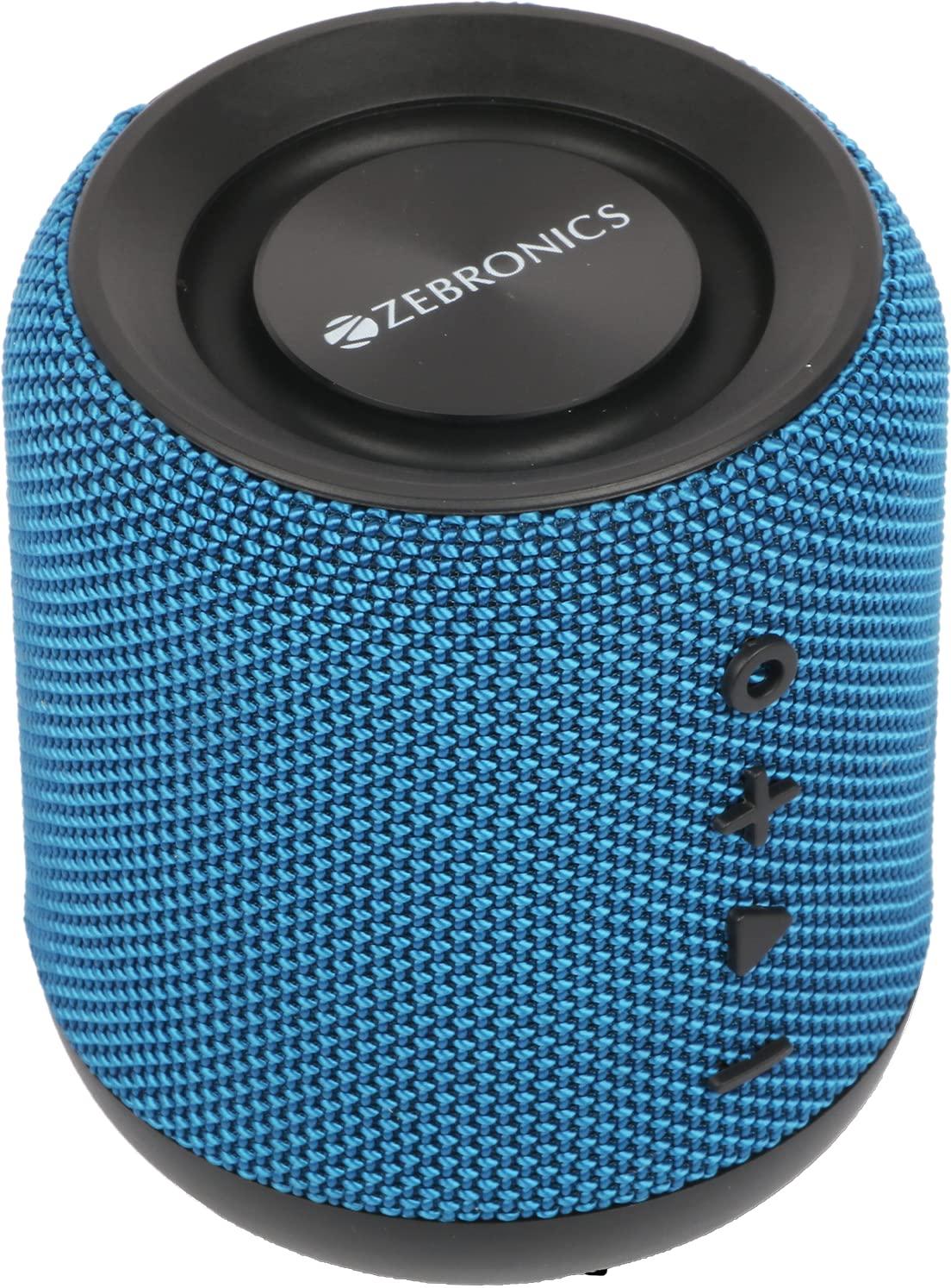 ZEBRONICS Zeb-Music Bomb 10 Watt 1.0 Channel 1.1 Channel Truly Wireless Bluetooth Portable Speaker (Blue) - onBeli