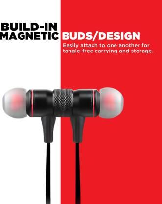 Nu Republic Jaxx Sport in-Ear Wireless Earphones with Deep Bass, BT V4.1, 11mm Titanium Drivers,Magnetic Earbuds,Long Battery Life,Carry Case,in-Line - onBeli